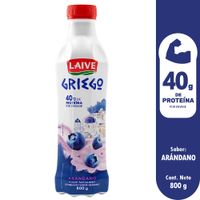 Yogurt Griego LAIVE Sabor a Arándanos Botella 800g