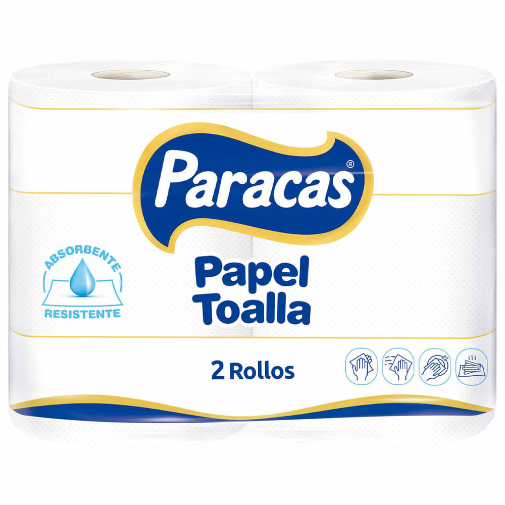 Papel Toalla PARACAS White Paquete 2un