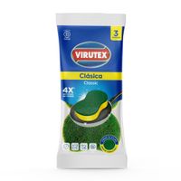 Fibra Esponja Clásica VIRUTEX x3 Unidades