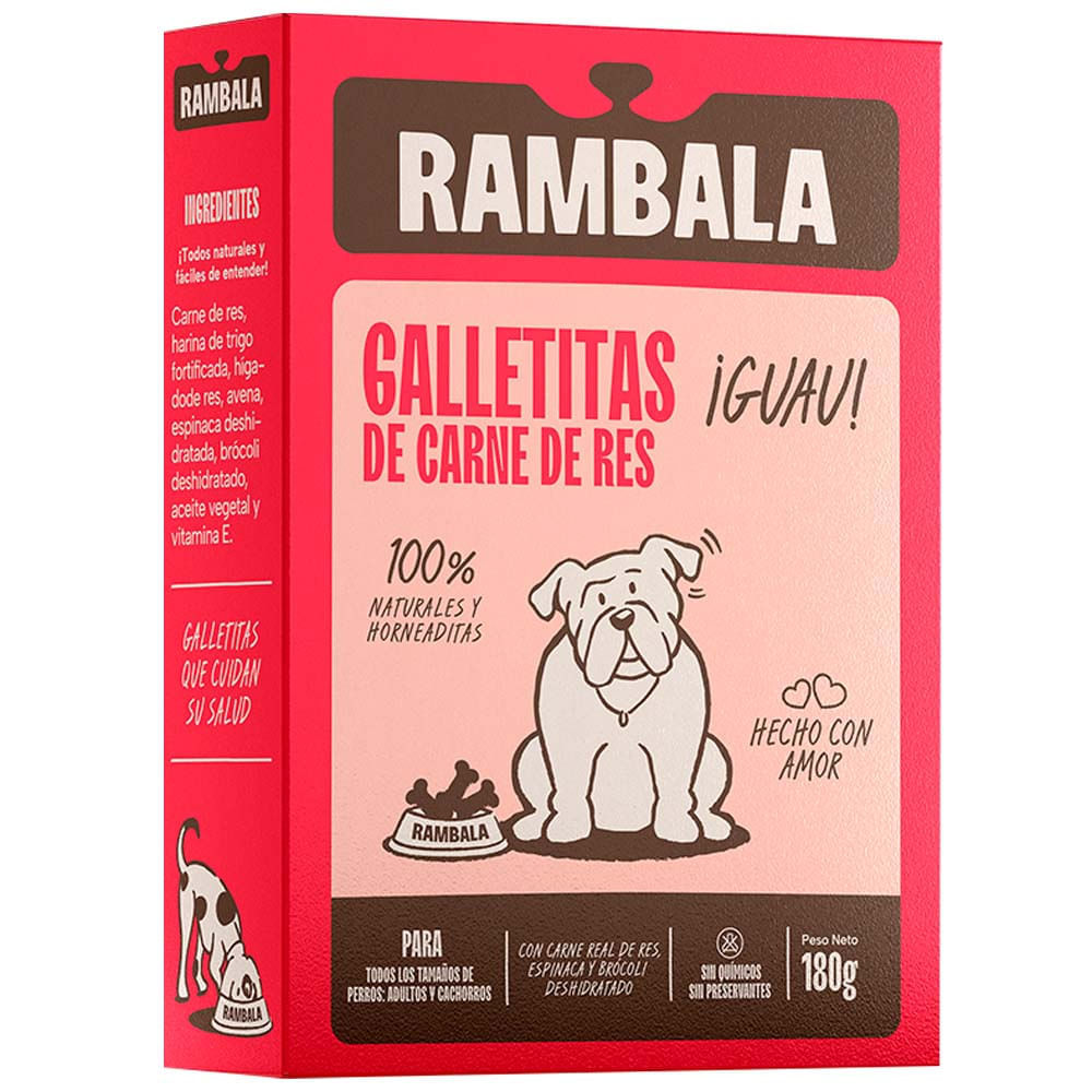 Galleta de Carne para Perros RAMBALA Caja 180Gr