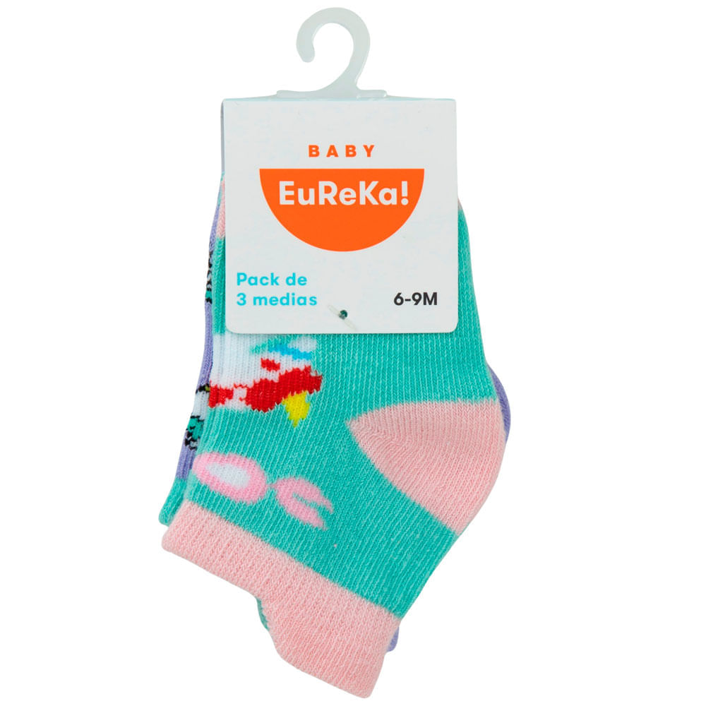 Medias Pack x3 Mod12 Bebé Niña BABY EUREKA