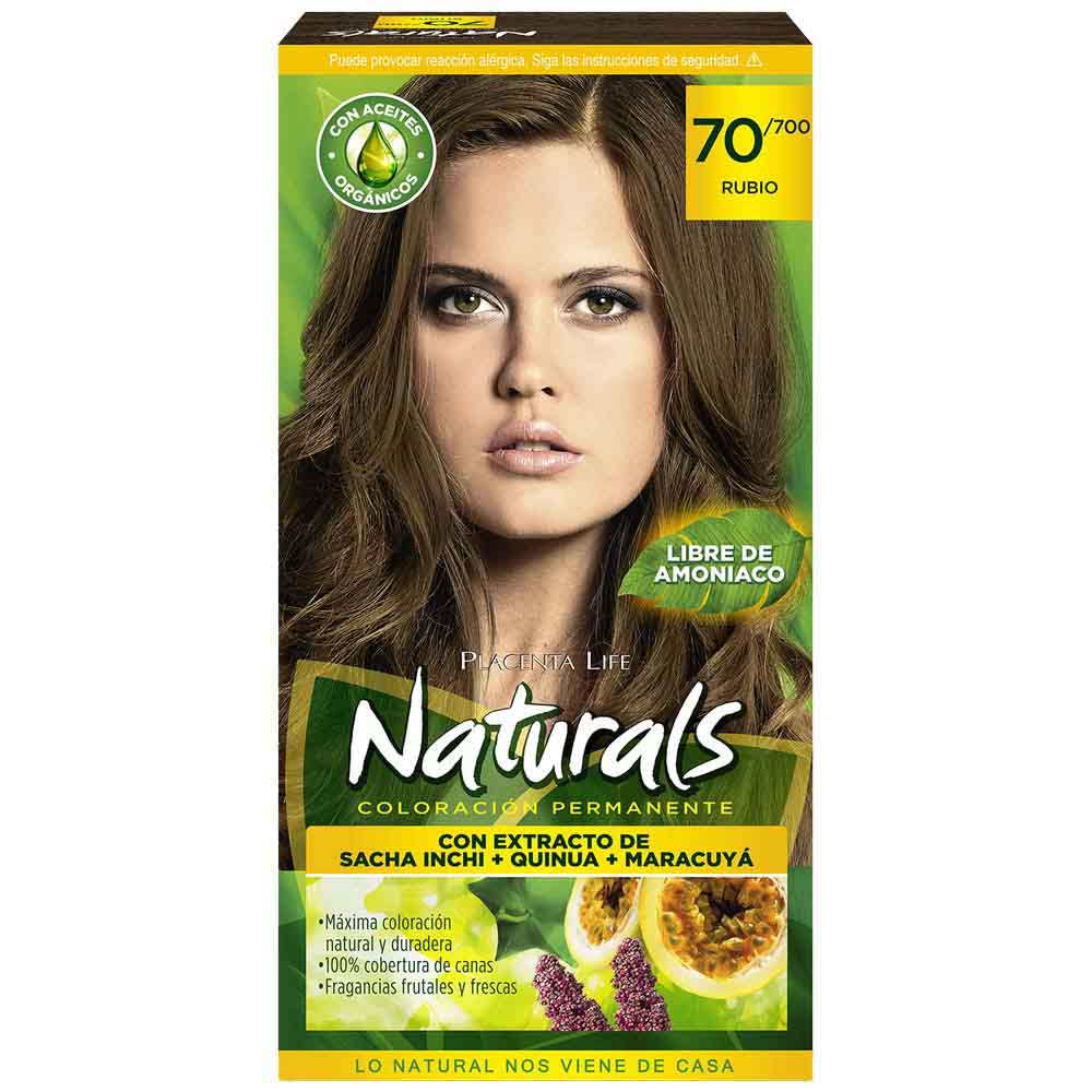 Kit Tinte para Cabello PLACENTA LIFE Naturals Rubio 70/700