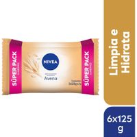 Jabón de Tocador NIVEA Avena - Barra 125g Pack 6un