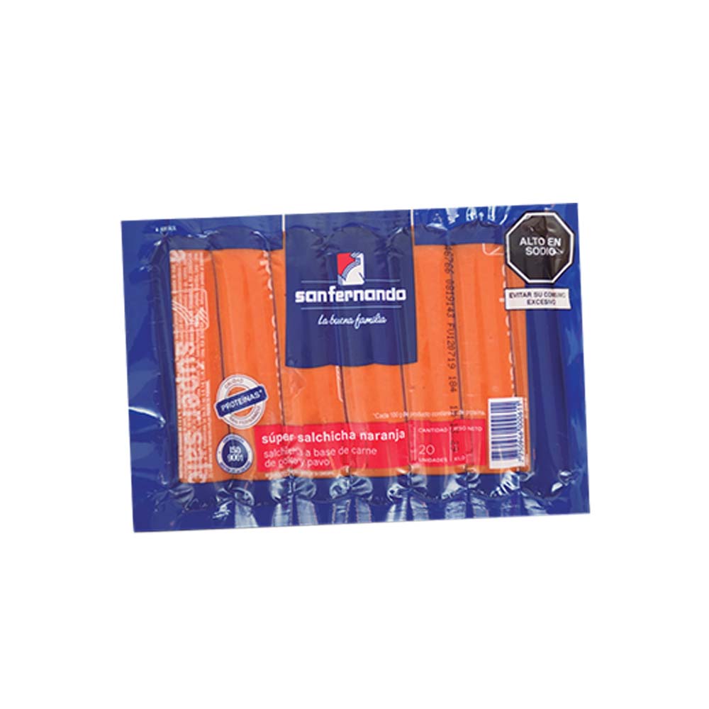 Super Salchicha Rosada SAN FERNANDA Paquete 920g