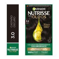 Tinte Capilar Garnier NUTRISSE Oleos 3.0 Castaño Oscuro Caja 1un