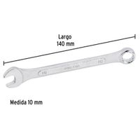 Llave mixta combinada 10 mm x 140 mm de largo, Pretul