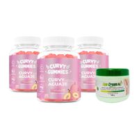 3 Suplemento Aguaje Gomitas + Crema Thermohidra Tapa Verde Lipo Cream