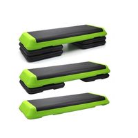 Step Grande Profesional Regulable 3 Niveles 110 Cm Antideslizante Verde Limon