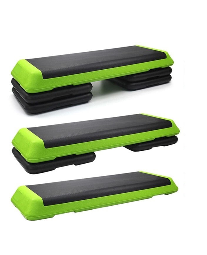 Step Grande Profesional Regulable 3 Niveles 110 Cm Antideslizante Verde Limon