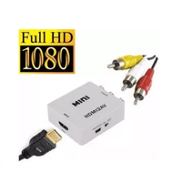 Convertidor Adaptador Hdmi A Av Rca 1080p Full Hd Video - Blanco