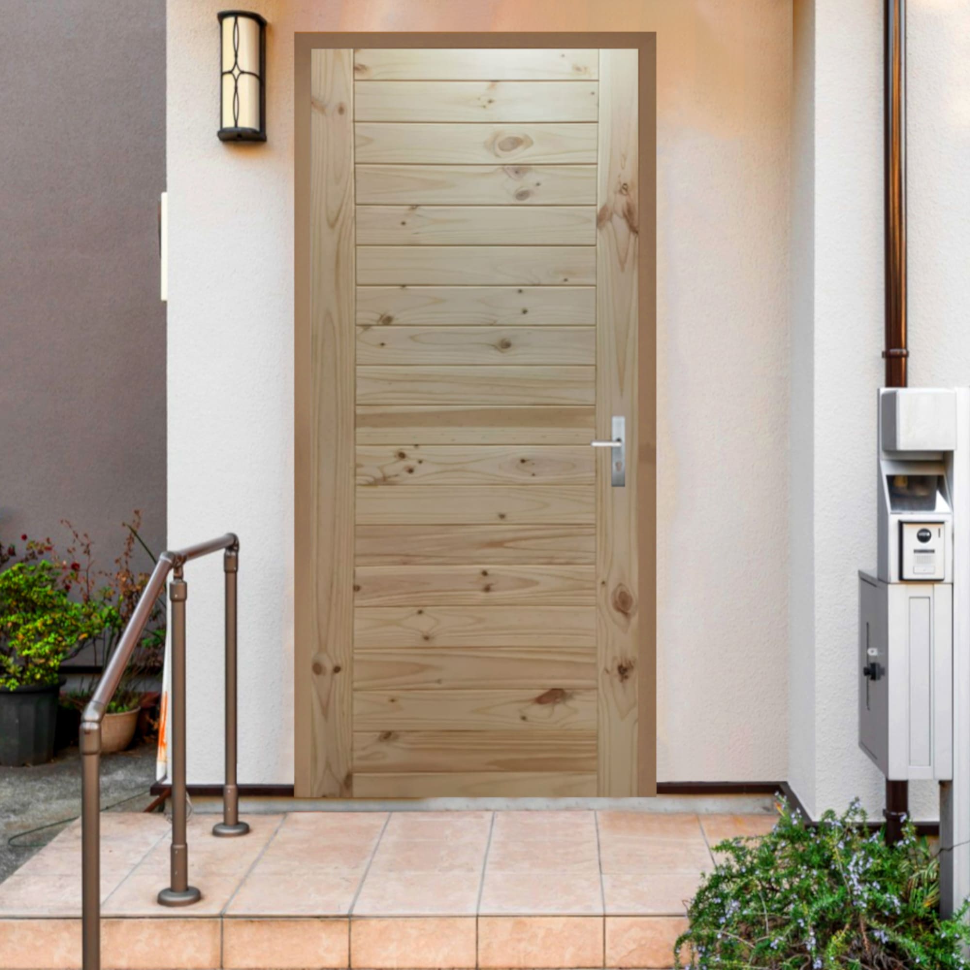 Puerta Exterior Pino Natural Imperial Pro 45x850x2070mm
