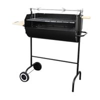 Parrilla a carbón con manivela + rostizador Orange