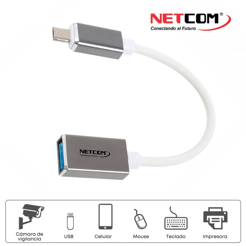 Cable Convertidor Adaptador OTG Micro Usb Macho a USB 3.0 Hembra