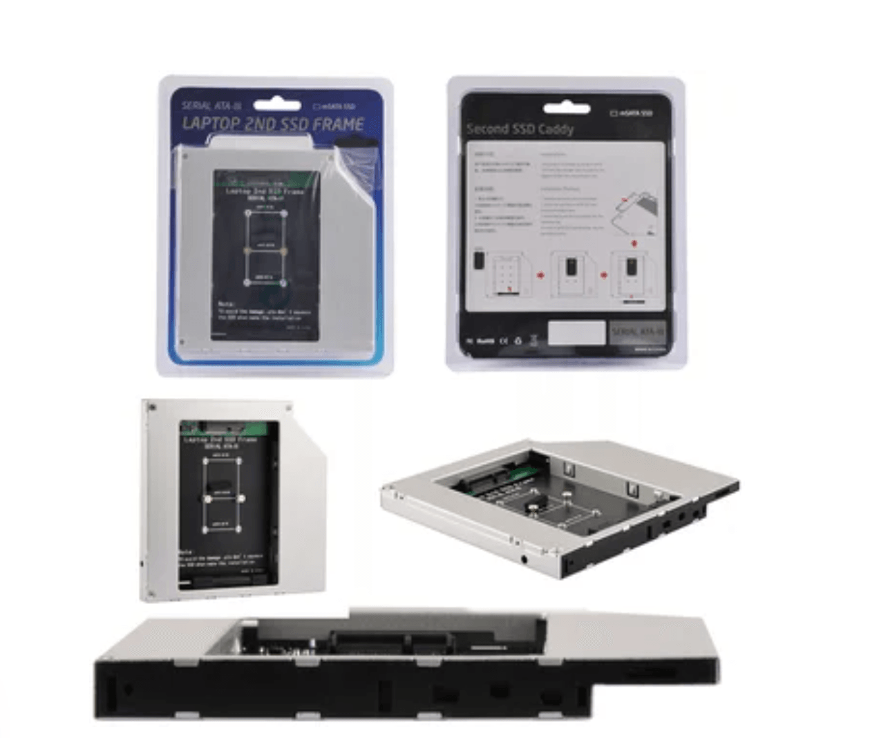 Caddy 2nd Ssd Disco Duro Sata Cd Dvd-rom Universal 9.5mm ATA III