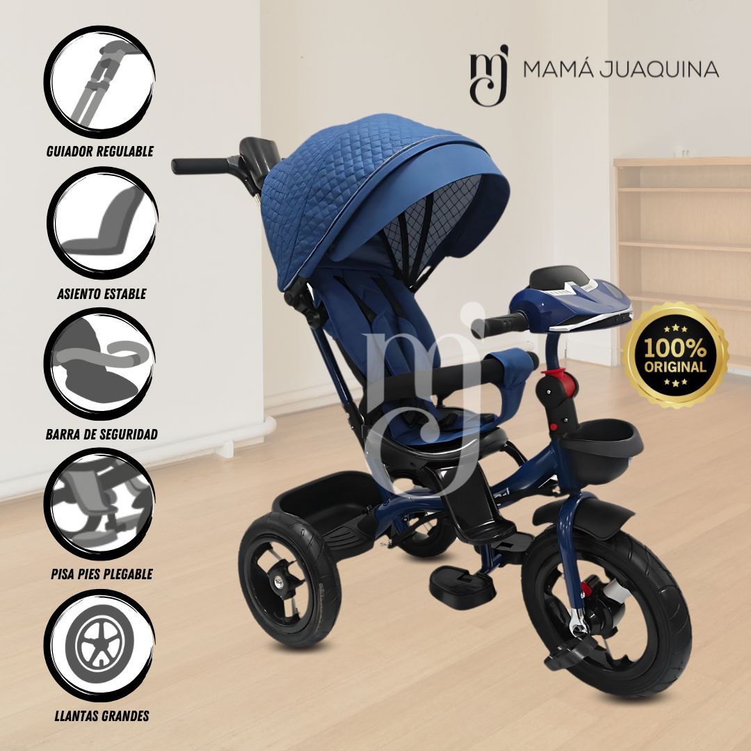 Triciclo Guiador para Niños «LETARTE» Azul