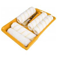 kit Rodillo para pintar 5 unidades, 1 Bandeja, 1 Brocha, FINO ACABADO