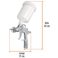 Pistola para pintarpintar gravedad vaso plástico, profesional  2 mm