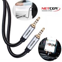 Cable de Audio Plug a Plug 3.5mm TRRS de 1.80 Metros NETCOM