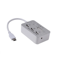 Lector de tarjetas tipo C Micro Sd,sd/mmc, Md, + hub 3 Puertos Usb 3.0