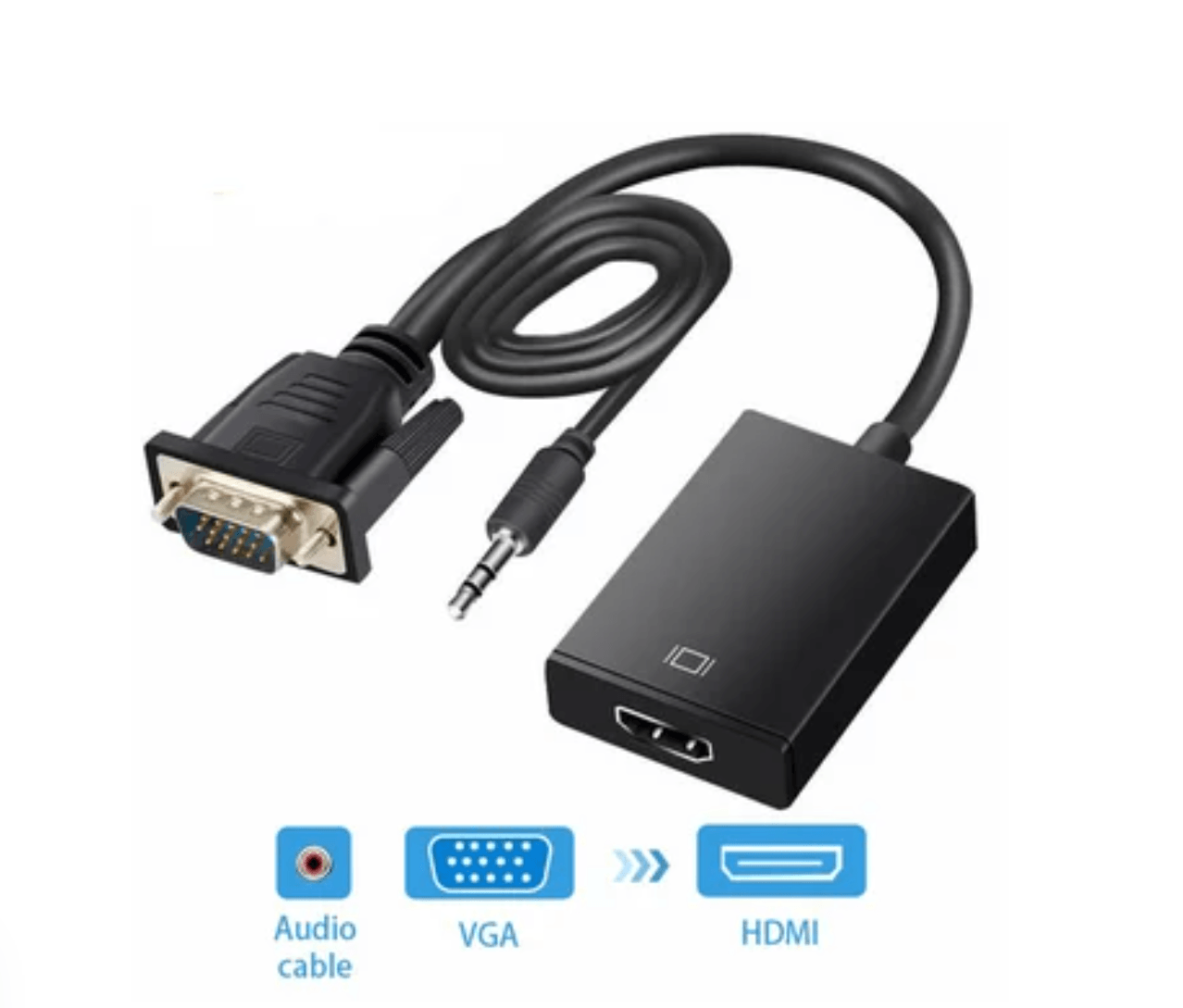 Convertidor Vga A Hdmi Con Audio Digital Full Hd 1080p