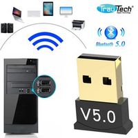 Adaptador Emisor Receptor Bluetooth 5.0 TRAUTECH Usb Dongle pc laptop