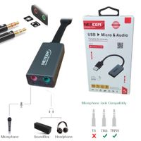 Tarjeta de Sonido Externa USB Microfono y Audifono Netcom