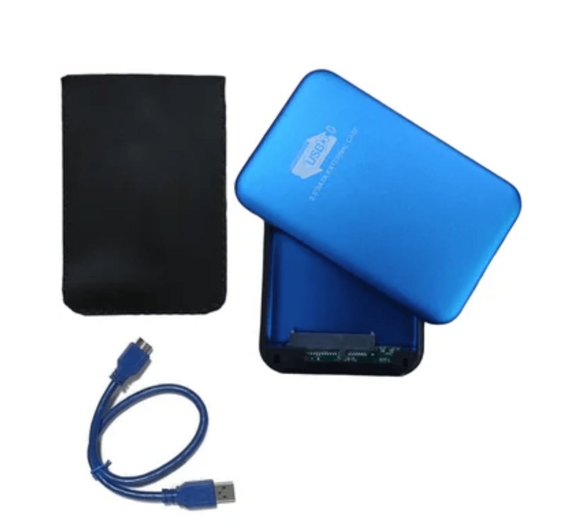 Case Disco Duro Externo Sata 2.5"" Usb 3.0 presion Laptop Portatil Azul