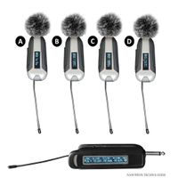 Micrófonos Inalámbricos de solapa 4 en 1 PRO X4 UHF recargable