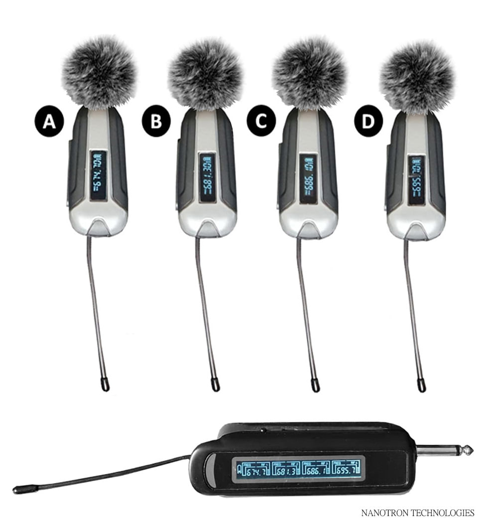 Micrófonos Inalámbricos de solapa 4 en 1 PRO X4 UHF recargable