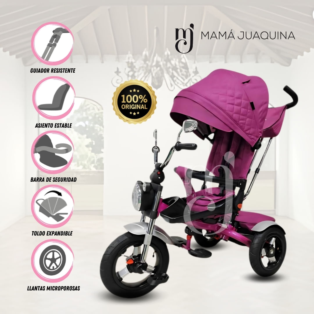 Triciclo Guiador para Niños «GLINDE» Violeta