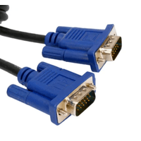 Cable Vga - Vga 10M Metros 15 Pines Doble Filtro Macho A Macho - Negro