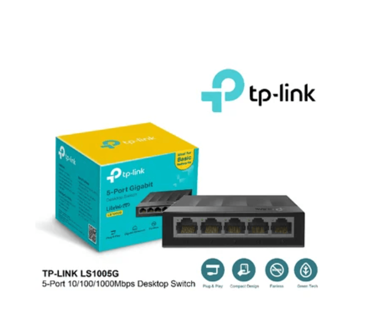 Switch De 5 Puertos Tp-link 10/100/1000mbps cat 5 6 rj45 lan gigabit