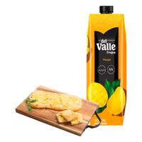 Pack Focaccia Sabor a Piña x peso + Bebida FRUGOS Sabor a Mango Caja 970ml
