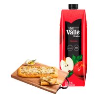 Pack Focaccia de Aceituna Verde 1un + Bebida FRUGOS Sabor a Manzana Caja 970ml