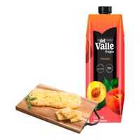 Pack Focaccia Sabor a Piña x peso + Bebida de Durazno FRUGOS Caja 970ml