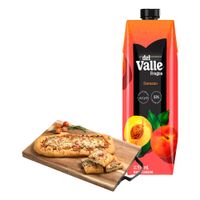 Pack Focaccia de Tomate 1un + Bebida de Durazno FRUGOS Caja 970ml