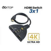 Hdmi Switch 4k 3x1 Splitter Con Cable Full Hd 1080p 3d Multiplicador