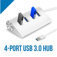 Hub 4 Puertos USB 3.0 Aluminio 5Gbps soporta 2TB