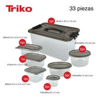 SET X 33 CONTENEDORES PLASTICO