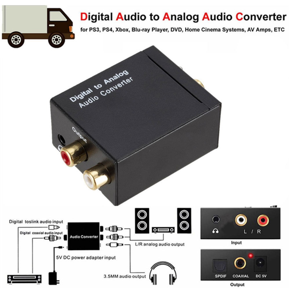 Convertidor de Audio Optico Digital a Rca Cable optico a rca 3.5mm
