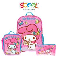 Set Mochila Melody De Tela