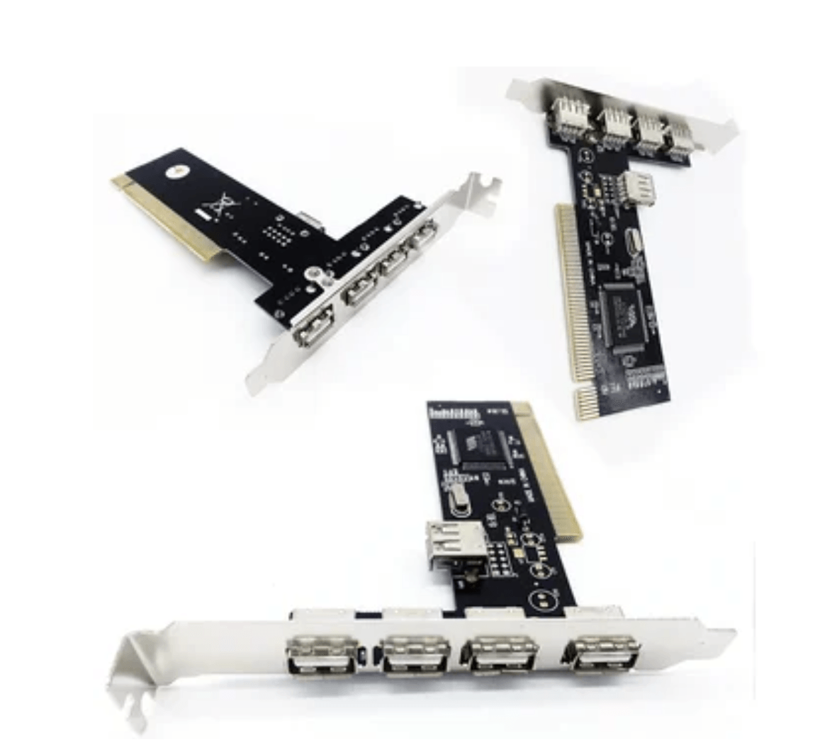 Tarjeta USB 2.0 5 Puertos Pci Express 5 Gbps chip VT6212L plug and play