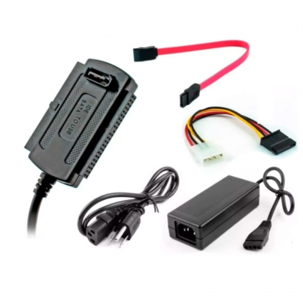 Adaptador De Disco Duro Ide Sata 2.5 -3.5 A Usb Con Fuente