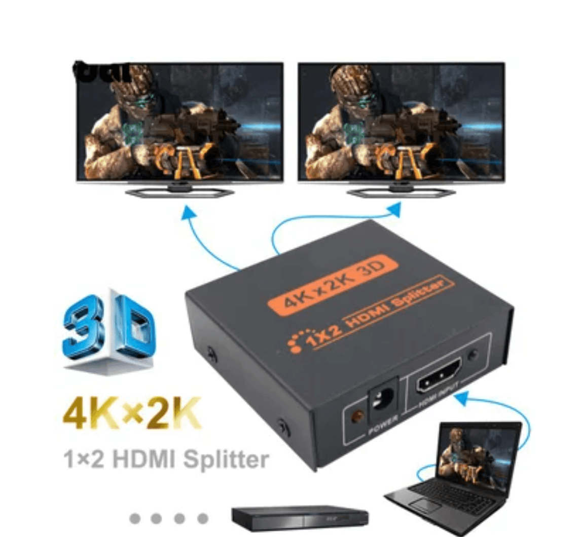 Splitter Hdmi 1x2 2.0 Full Hd 4k 2160p Multiplica Señal Conecta 2 tv