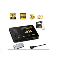 Multiplicador 5 Puertos Hdmi 4k Tv Dvd Switch Ultra Hd 5 to 1 - negro