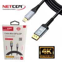 Cable Mini Displayport a Displayport Netcom Pvc Macho 1.8 Metros 4k