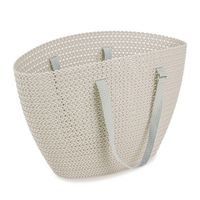 Bolso Canasta Para Playa Emmaa color Crema Rey
