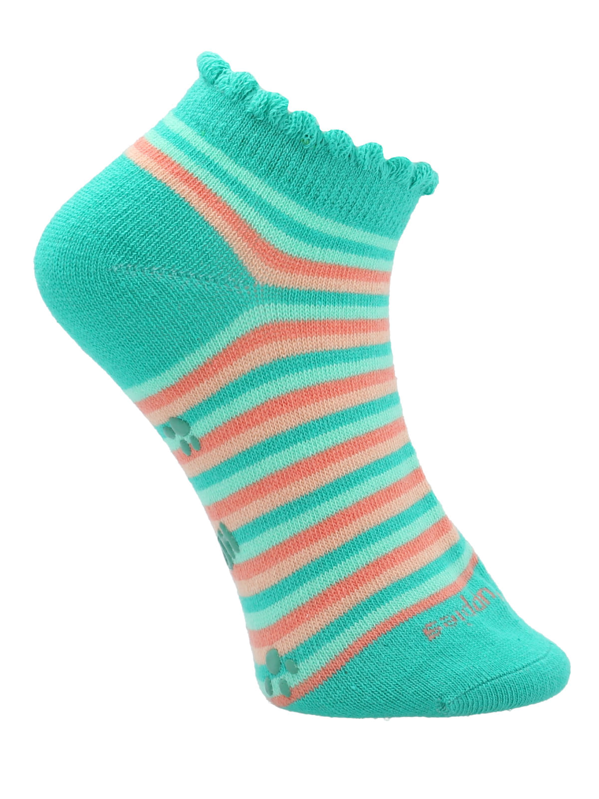 MEDIA PARA NIÑA ALGODÓN/ELASTANO PED ST STRIPES TURQUESA HUSHPUPPIES