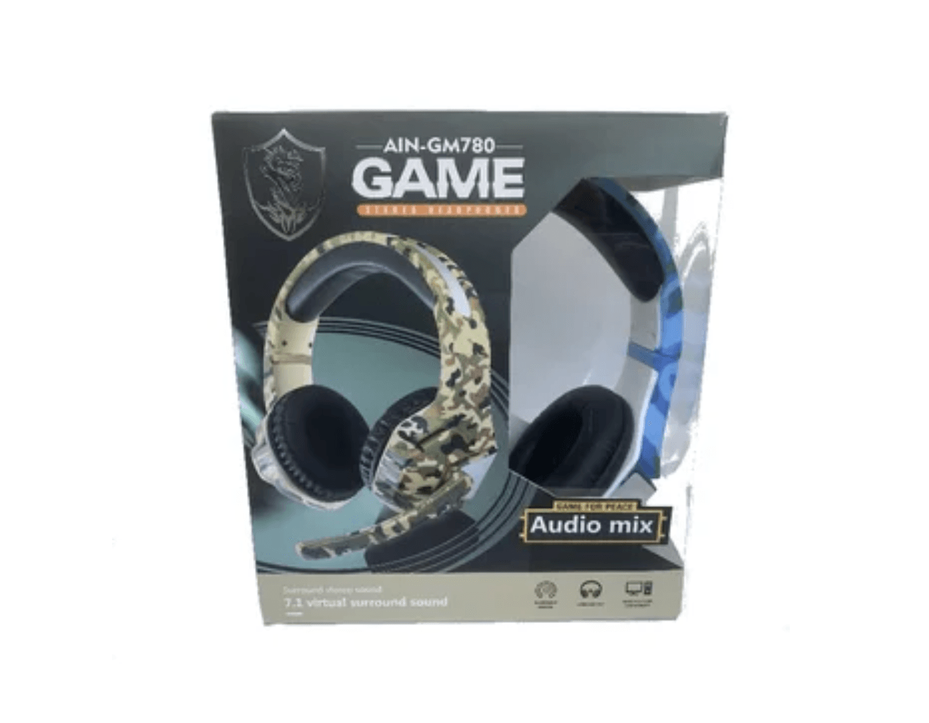 Audifonos Gamer Ain-gm780 Para Ps4 Xbox One Pc Microfono - AZUL MILITAR