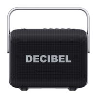 Parlante Bluetooth Decibel Soundbox Play 7W RMS, hasta 12 horas de duración, resistente al agua y al polvo IPX5, 5 efectos de luz, negro